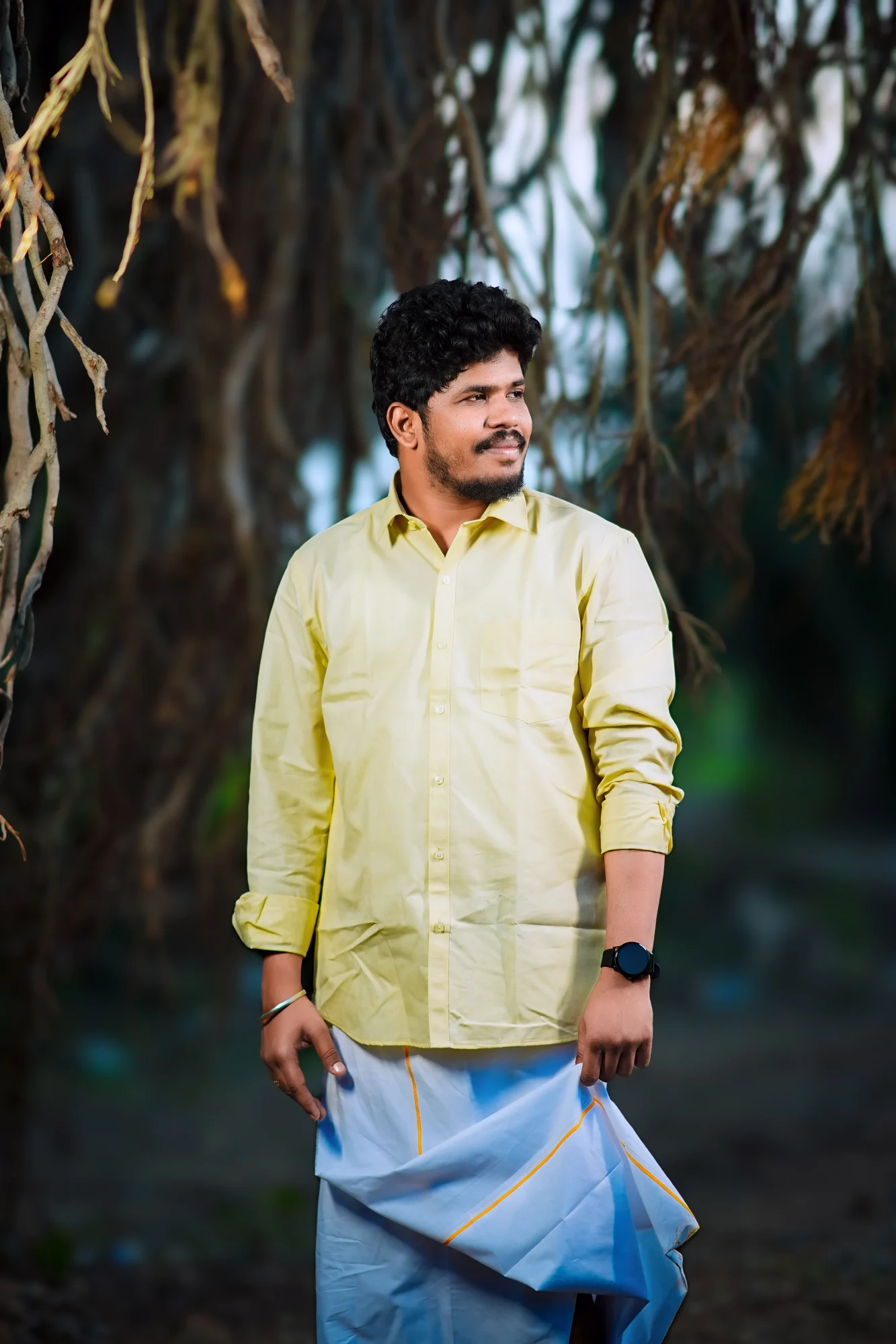 Vinoth in traditional attire